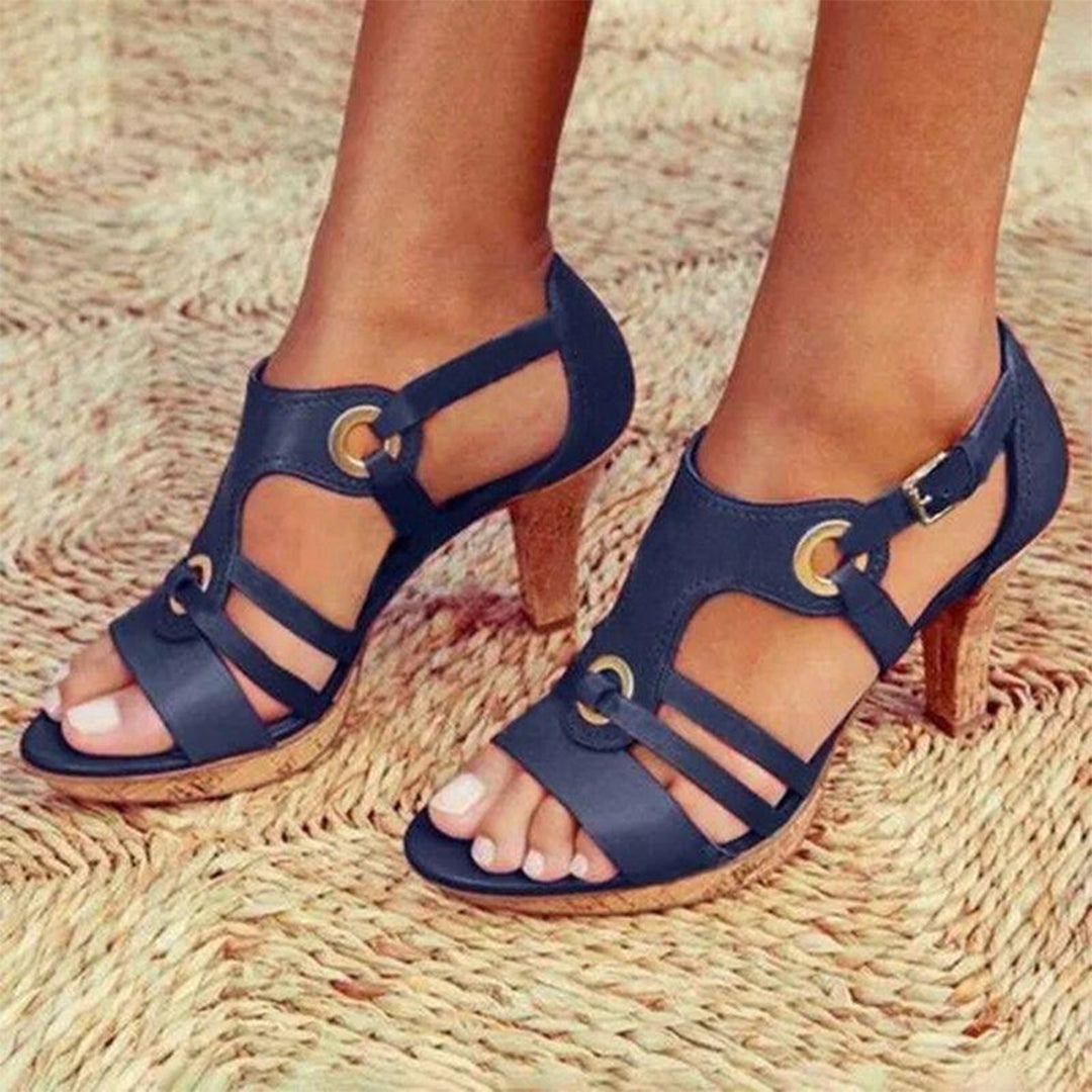 Margarita | Sandalias cómodas de tacón alto para mujer.